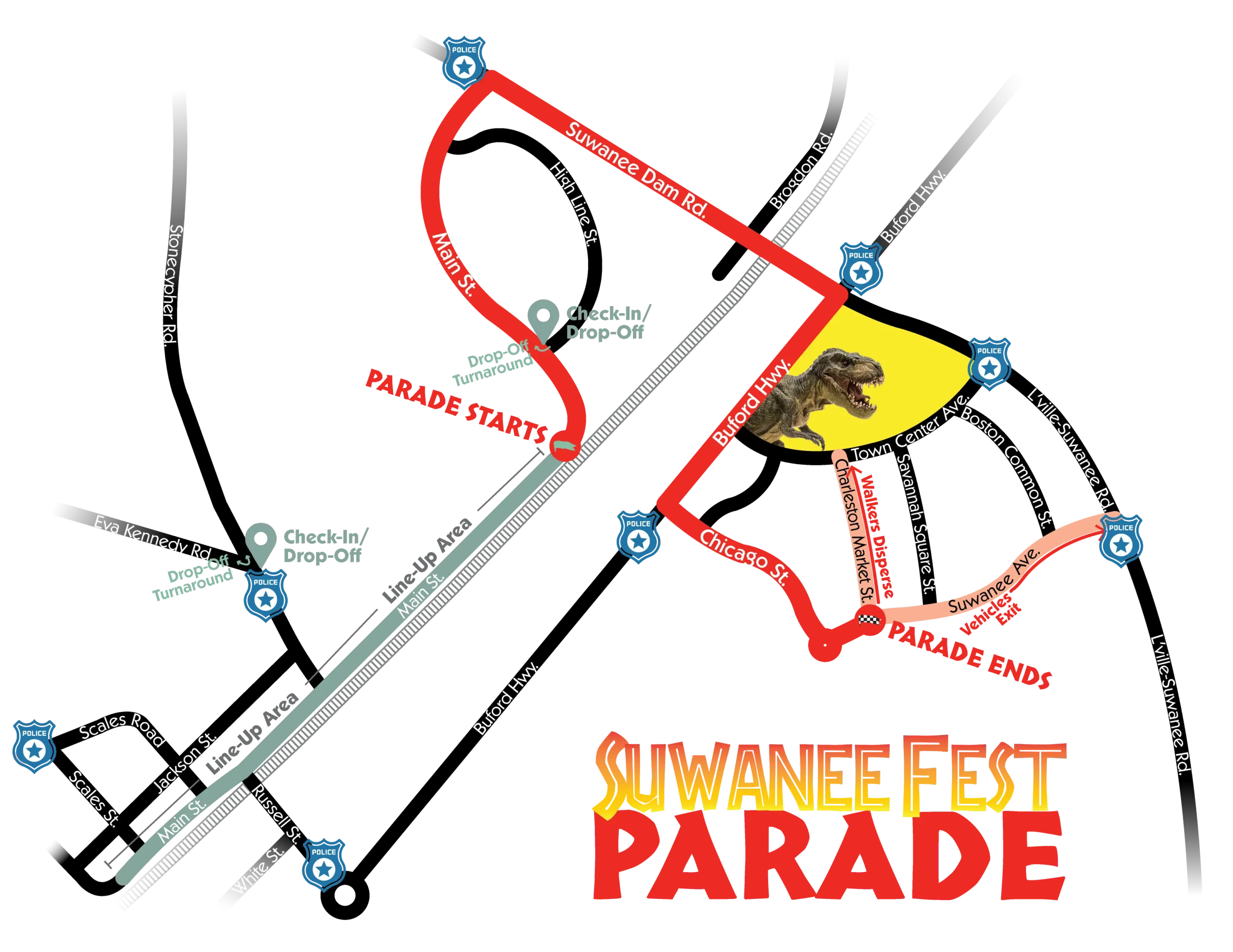2025 Suwanee Fest – Parade Map